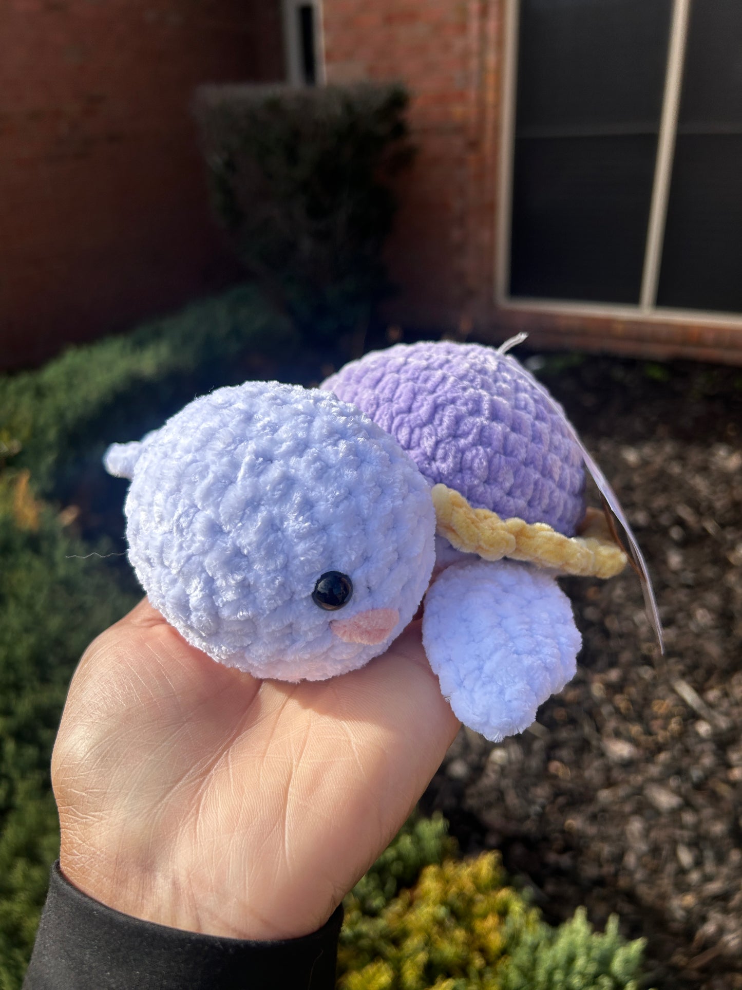 crochet flower turtle