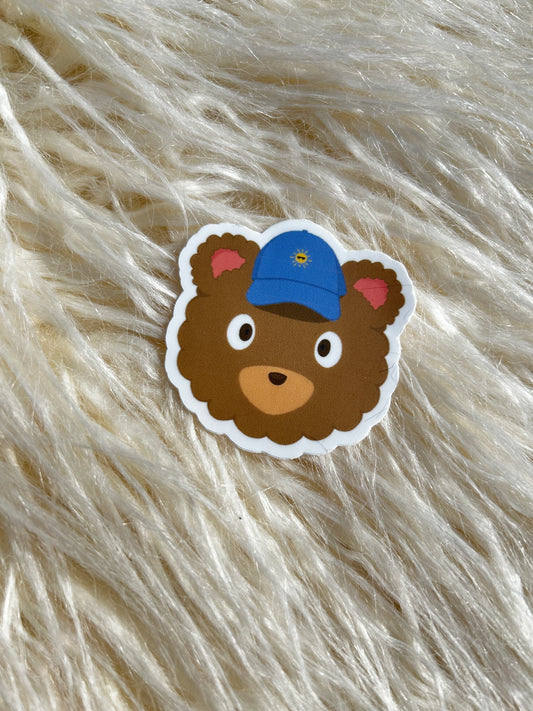 lee bear face sticker